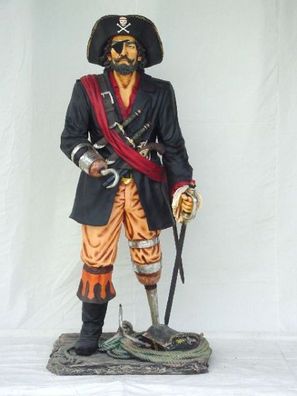 Pirat groß lebensgroß 190cm für draußen aus GFK