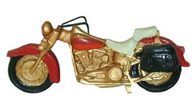 Motorrad verkleinert 50cm für draußen aus Polyresin
