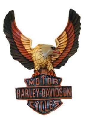 Harley Emblem verkleinert 60cm für draußen aus Polyresin