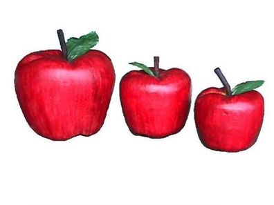 Apfel GFK vergrößert 80cm für draußen aus GFK