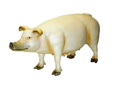 Schwein groß lebensgroß 70cm für draußen aus GFK