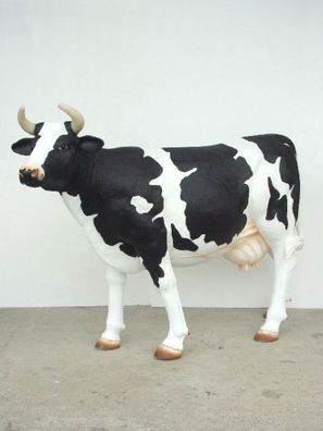 lebensgroße Kuh Kopf oben mit Bodenbefestigung (Metalllaschen) lebensgroß 155cm für d