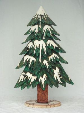 Tannenbaum mit Kerzenhalter lebensgroß 192cm für draußen aus Polyresin