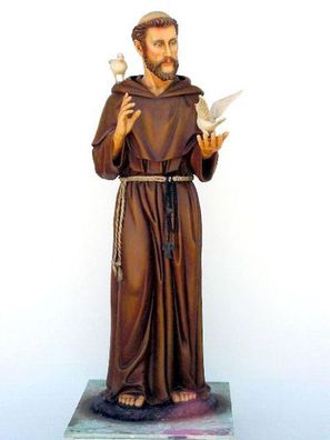 Franz v. Assisi lebensgroß 175cm für draußen aus GFK
