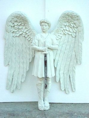 Engel Michael lebensgroß 100cm für draußen aus GFK
