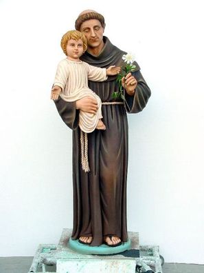 St. A v. Padua lebensgroß 180cm für draußen aus GFK