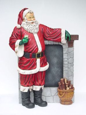 Weihnachtsmann am Kamin lebensgroß 200cm für draußen aus GFK