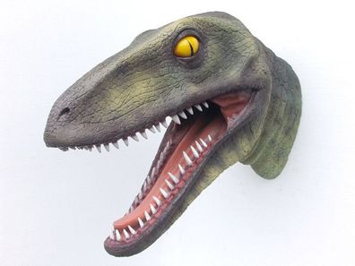 Saurier T -Rexkopf lebensgroß 80cm für draußen aus Polyresin