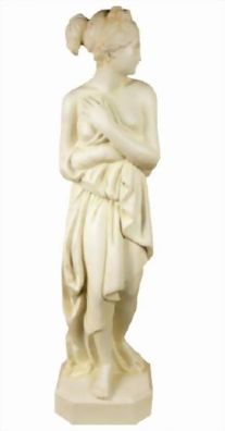 Antike Frauenfigur verkleinert 83cm für draußen aus Polyresin
