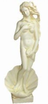 Antike Frauenfigur stehend in Muschel verkleinert 85cm für draußen aus Polyresin