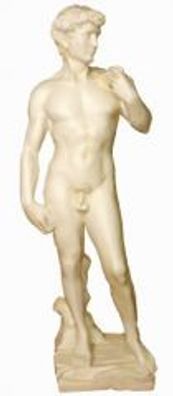 Antike Herrenfigur David verkleinert 115cm für draußen aus Polyresin