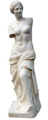 Antike Frauenfigur verkleinert 124cm für draußen aus Polyresin