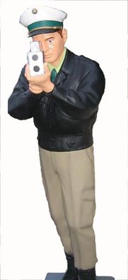 Polizist Radarwalter lebensgroß 185cm für draußen aus GFK