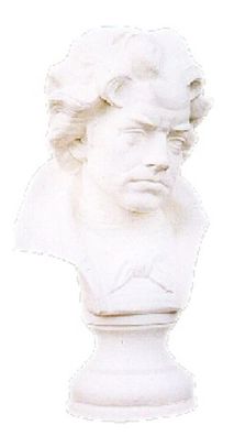 Büste Beethoven lebensgroß 40cm für draußen aus Polyresin