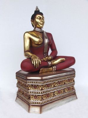 Buddha Thai verkleinert 129cm für draußen aus GFK