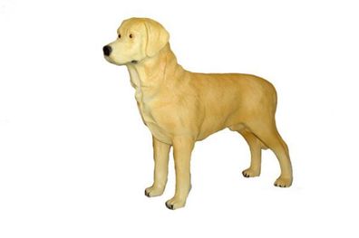 Labrador stehend lebensgroß 75cm für draußen aus Polyresin