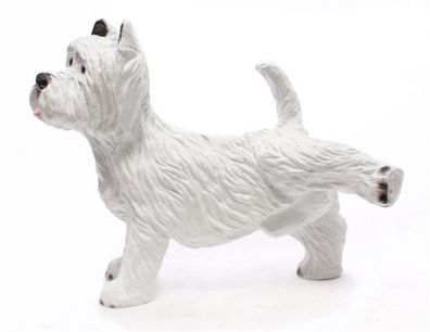 West Highland White Terrier lebensgroß 40cm für draußen aus Polyresin