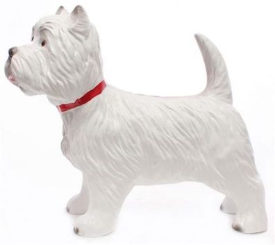 West Highland Terrier lebensgroß 38cm für draußen aus Polyresin