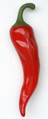 Pepperoni Chilli Rot übergroß XXL 73cm für draußen aus Polyresin
