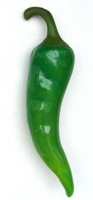 Pepperoni Chilli Grün übergroß XXL 73cm für draußen aus Polyresin
