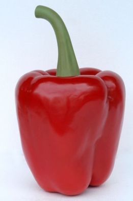 Paprika Rot übergroß XXL 72cm für draußen aus Polyresin