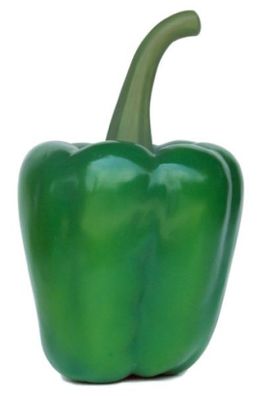Paprika Grün übergroß XXL 72cm für draußen aus Polyresin