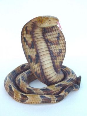 Cobra realistische Bemalung lebensgroß 48cm für draußen aus Polyresin