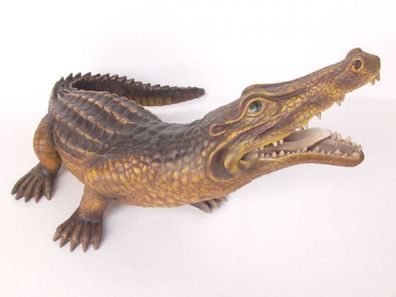 Kleines Krokodil lebensgroß 60cm für draußen aus Polyresin