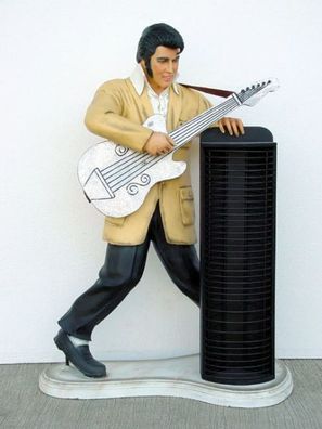 Elvisdouble klein mit Gitarre und CD-Ständer mit CD-Ständer verkleinert 100cm für dra