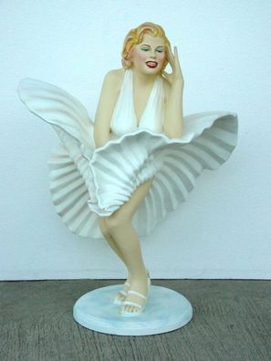 Marilyn Monroe Double tanzend klein verkleinert 80cm für draußen aus Polyresin
