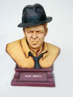 Frank Sinatra Büste lebensgroß 61cm für draußen aus Polyresin