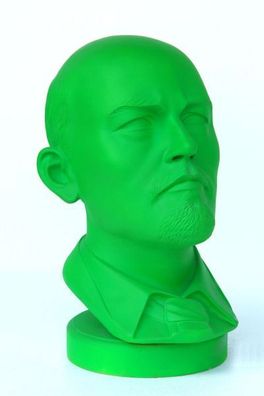 Vladimir Lenin Büste grün lebensgroß 61cm für draußen aus Polyresin