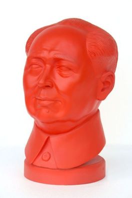 Mao Tse-Tung Büste rot lebensgroß 58cm für draußen aus Polyresin