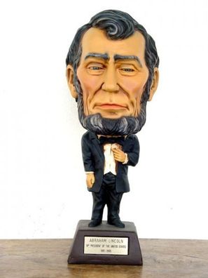 Abraham Lincoln Büste lebensgroß 47cm für draußen aus Polyresin