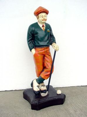 Old English Golfer verkleinert 66cm für draußen aus Polyresin