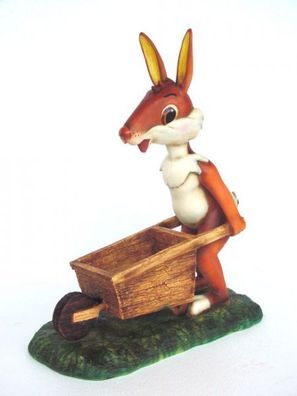 Osterhase Modern mit Schubkarre mit Aufbewahrungsmöglichkeit vergrößert 97cm für drau