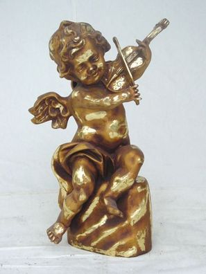 Engel stehend mit Violine verkleinert 60cm für draußen aus Polyresin