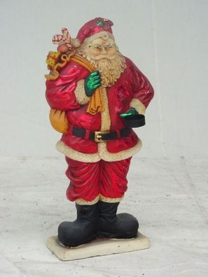 Weihnachtsmann mit Kerzenhalter mittel 2D verkleinert 53cm für draußen aus Polyresin