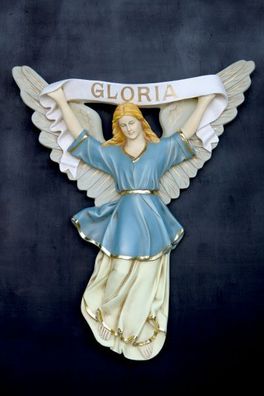 Engel Gloria verkleinert 116cm für draußen aus Polyresin