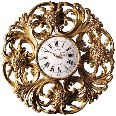 Wanduhr - verflochtene Rosen 69cm für innen aus Polyresin
