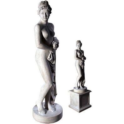 Venus mit Apfel in der Hand lebensgroß 168cm für draußen aus GFK