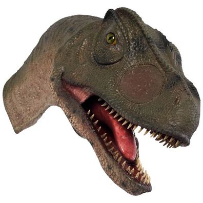 Allosaurus Kopf - Mund offen lebensgroß 70cm für draußen aus Polyresin