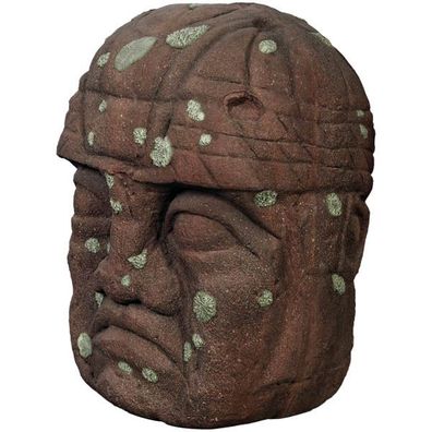 Maya - Olmec Kopf klein verkleinert 113cm für draußen aus GFK