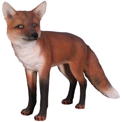 roter Fuchs lebensgroß 60cm für draußen aus Polyresin