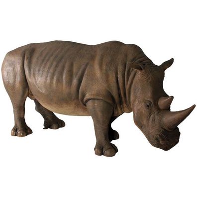 Rhinoceros Nashorn lebensgroß 149cm für draußen aus GFK