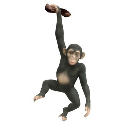 hängender Affe lebensgroß 93cm für draußen aus Polyresin