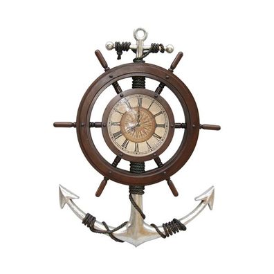 Nautische Uhr lebensgroß 86cm für innen aus Polyresin