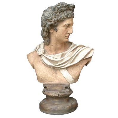 Julius Caesar Büste lebensgroß 82cm für draußen aus Polyresin