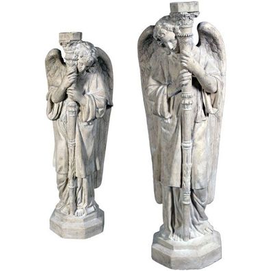 San Gabriel Kerzenhalter links verkleinert 98cm für draußen aus Polyresin