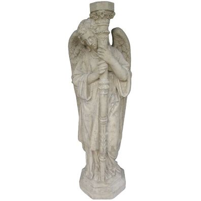 San Gabriel Kerzenhalter rechts verkleinert 98cm für draußen aus Polyresin